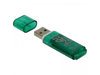 Память Smart Buy "Glossy" 32GB, USB 2.0 Flash Drive, зеленый SB32GBGS-G