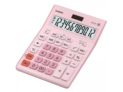 Калькулятор настольный Casio GR-12C-PK розовый 12-разр., арт. GR-12С-PK-W-EP