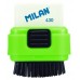 Ластик со щеточкой Milan "Compact", прямоугольный, синтетический каучук, 49*37*22мм, арт. 4901116