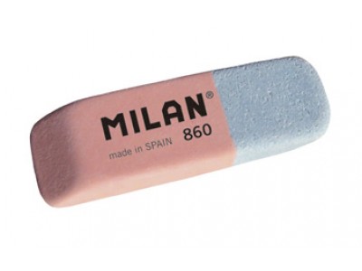 Ластик Milan "860", скошенный, комбинированный, натуральный каучук, 47*14*7мм, арт. CCM860RA