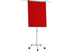 Флипчарт стеклянный магнитно-маркерный Classic Boards BMF96-VA1/G, 90x60см (красный), мобильный на колесиках, регулируемая высота